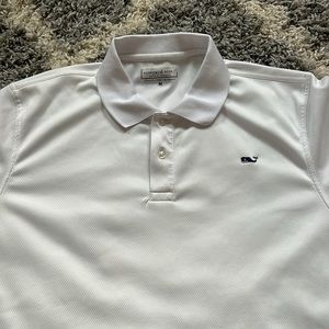 White mens polo shirt by Vineyard Vines